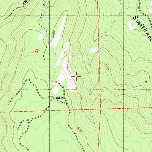 Topographic Map of Dry Flat Trail, CA