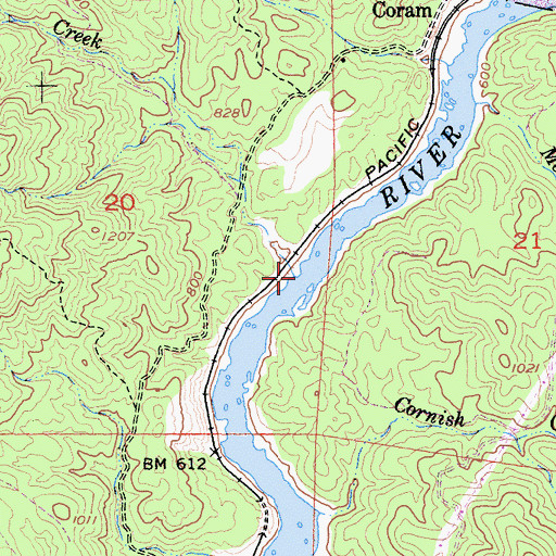 Topographic Map of Dry Fork, CA