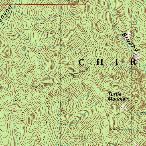 Topographic Map of Turtle Mountain Trail Two Hundred Nineteen, AZ