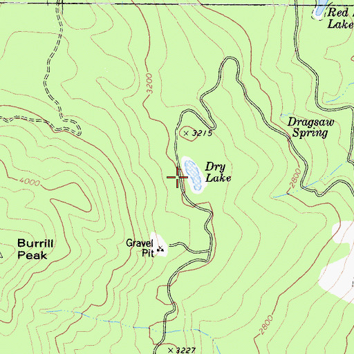 Topographic Map of Dry Lake, CA