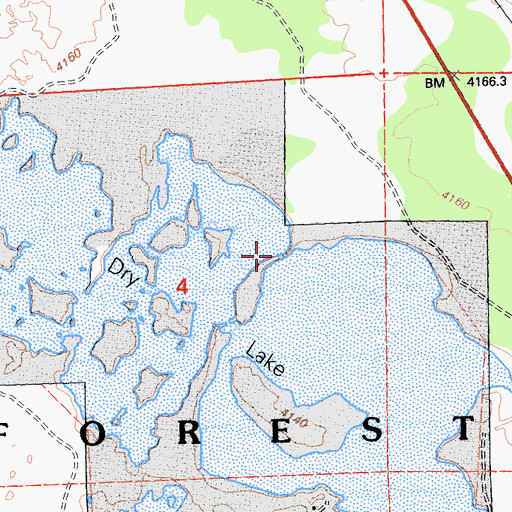 Topographic Map of Dry Lake, CA