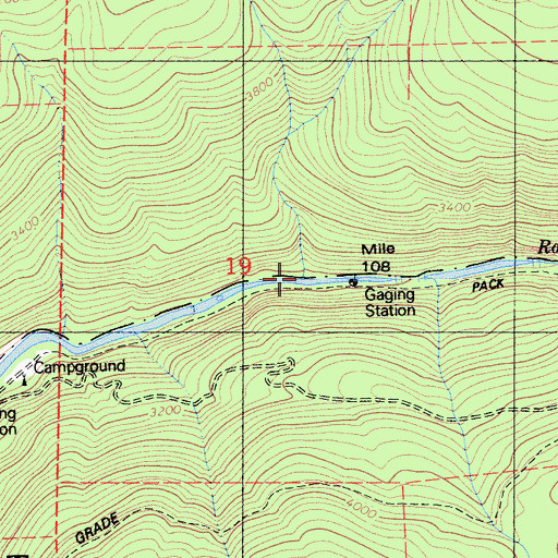 Topographic Map of Dry Meadow Creek, CA