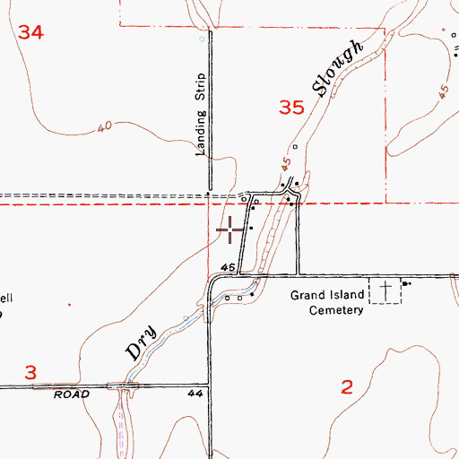 Topographic Map of Dry Slough, CA