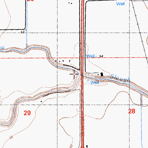 Topographic Map of Dry Slough, CA