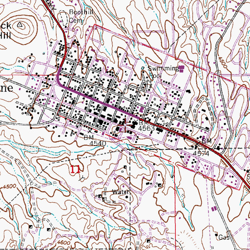 Topographic Map of Union High School, AZ