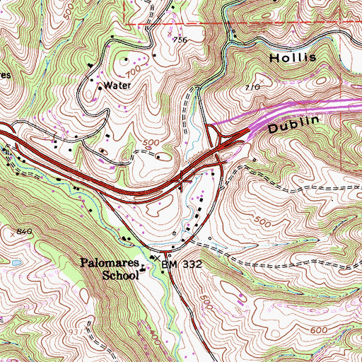 Topographic Map of Dublin Canyon, CA