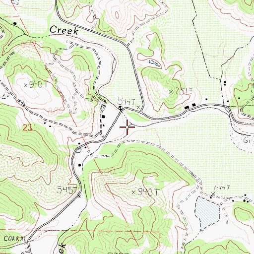 Topographic Map of Duncan Creek, CA