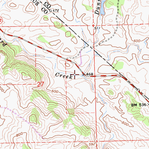 Topographic Map of Dunn Creek, CA