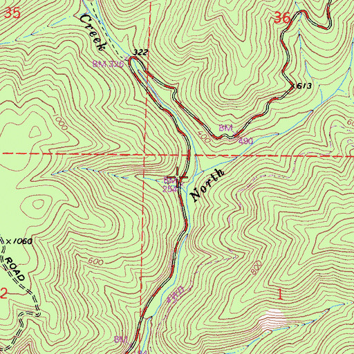 Topographic Map of Dunn Creek, CA