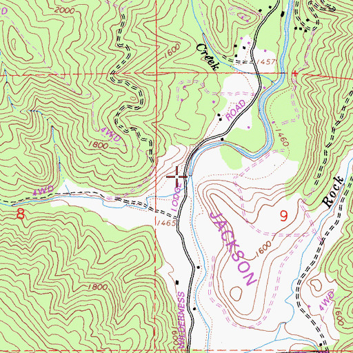 Topographic Map of Dutch Charlie Creek, CA