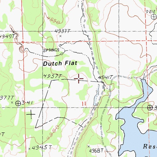 Topographic Map of Dutch Flat, CA