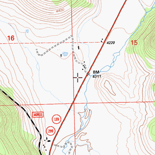 Topographic Map of Dutch Flat Creek, CA