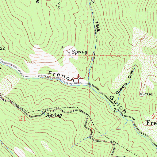 Topographic Map of Dutch Gulch, CA