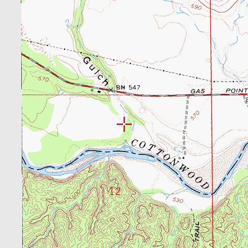 Topographic Map of Dutch Gulch, CA