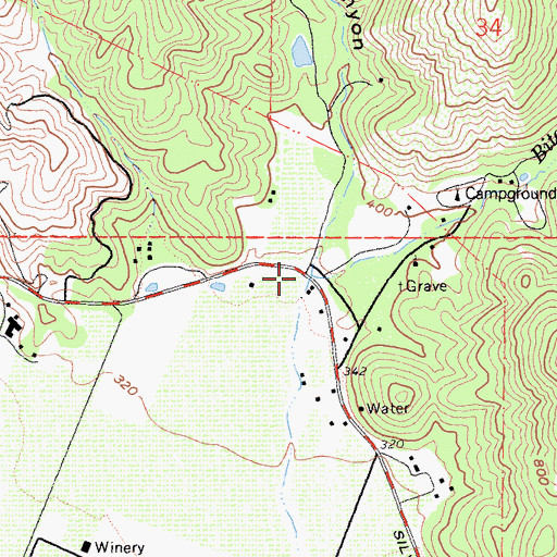 Topographic Map of Dutch Henry Canyon, CA