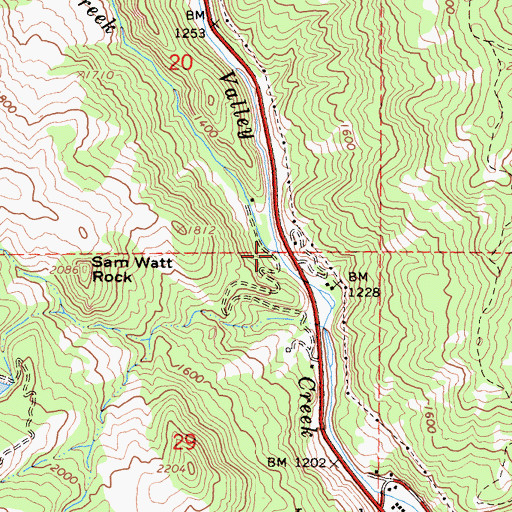 Topographic Map of Dutch Henry Creek, CA