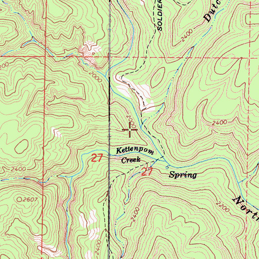 Topographic Map of Dutchman Creek, CA
