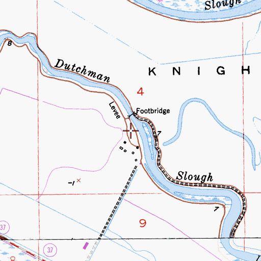 Topographic Map of Dutchman Slough, CA