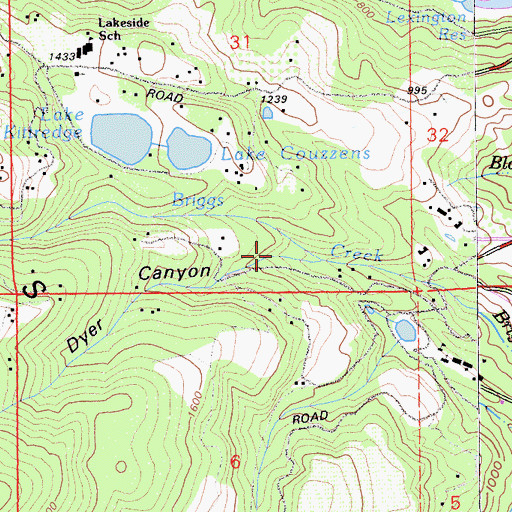 Topographic Map of Dyer Canyon, CA