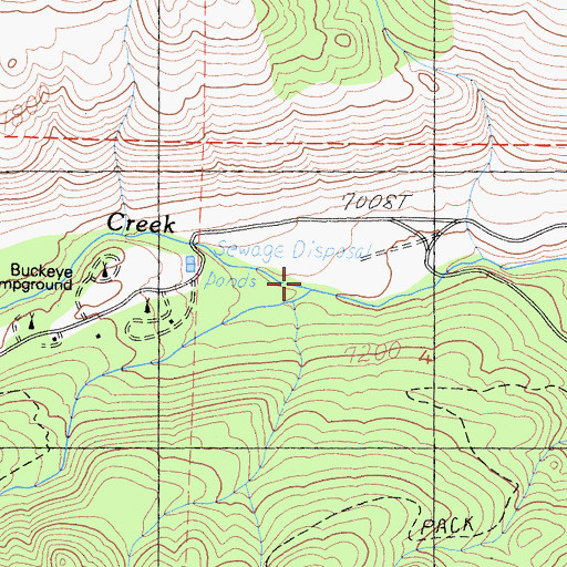 Topographic Map of Eagle Creek, CA