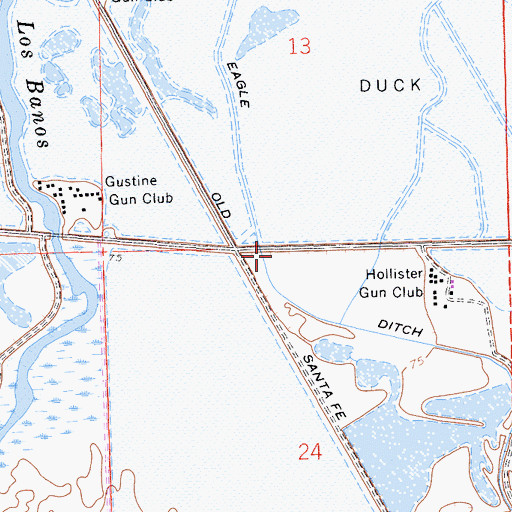 Topographic Map of Eagle Ditch, CA