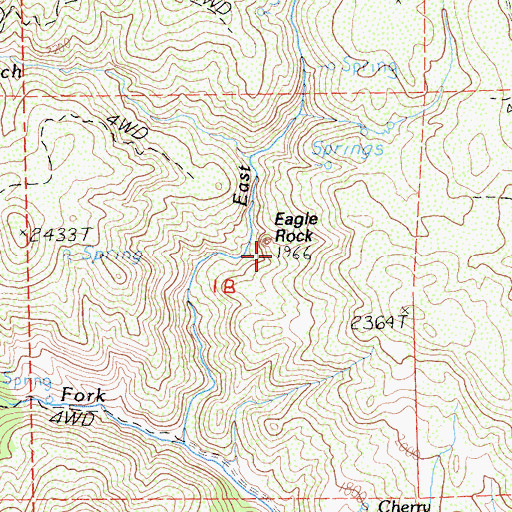 Topographic Map of Eagle Rock, CA