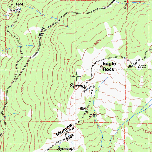 Topographic Map of Eagle Rock, CA