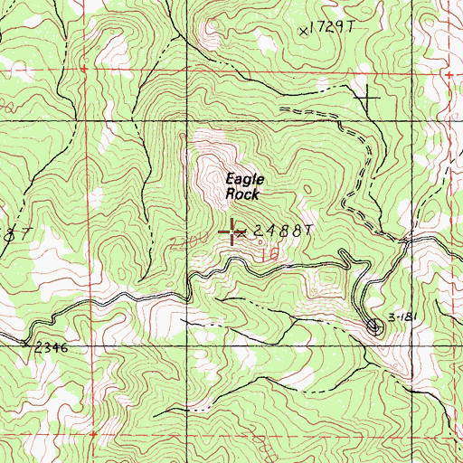 Topographic Map of Eagle Rock, CA