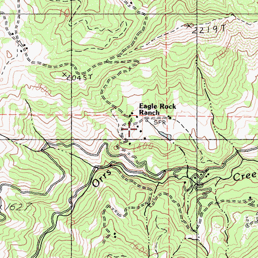 Topographic Map of Eagle Rock Ranch, CA