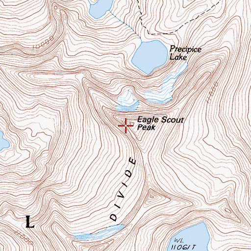 Topographic Map of Eagle Scout Peak, CA