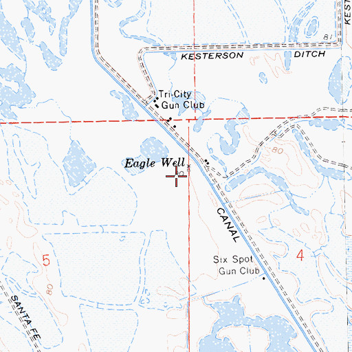 Topographic Map of Eagle Well, CA