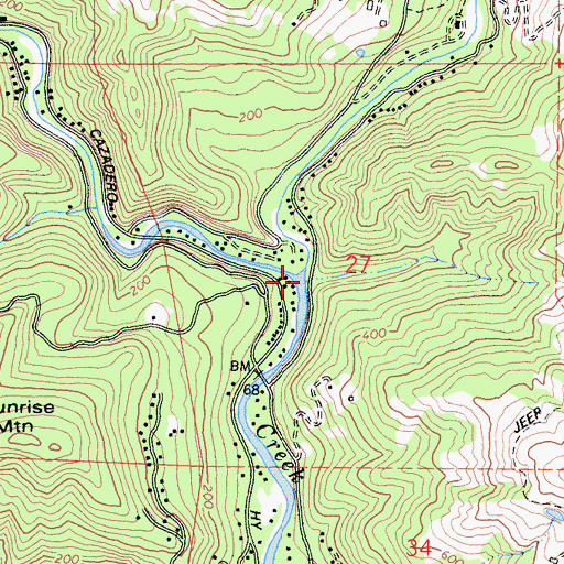 Topographic Map of East Austin Creek, CA