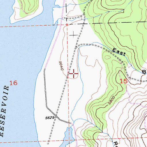 Topographic Map of East Boca Canyon, CA