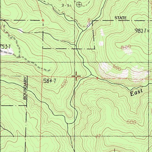 Topographic Map of East Branch Little North Fork, CA