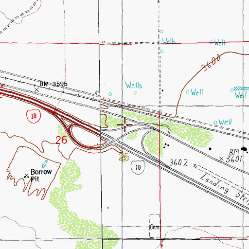 Topographic Map of West San Simon Interchange, AZ