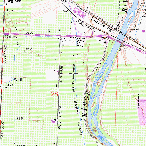 Topographic Map of East Branch Smith Ferry Canal, CA