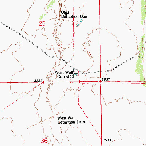 Topographic Map of West Well, AZ