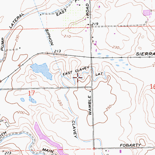 Topographic Map of East Clavey Lateral, CA