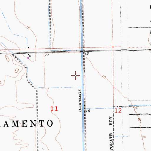 Topographic Map of East Drainage Canal, CA