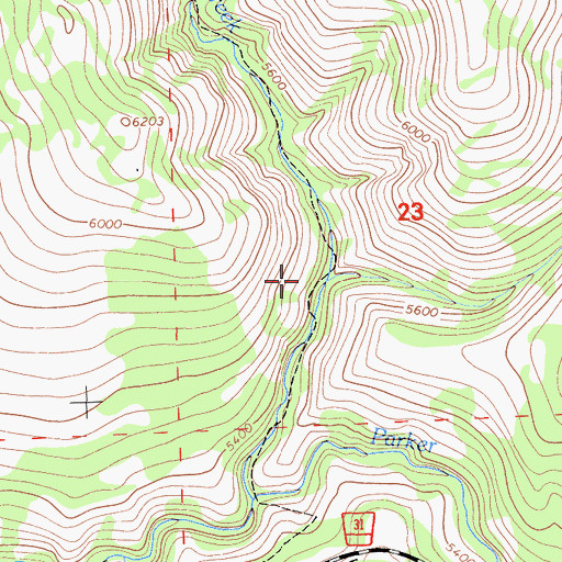 Topographic Map of East Dry Creek, CA