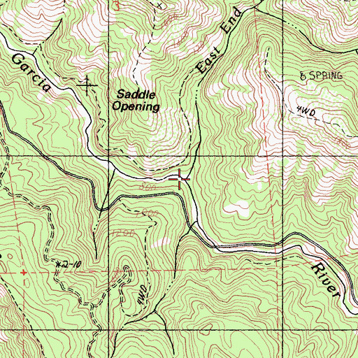 Topographic Map of East End Creek, CA