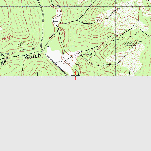 Topographic Map of East Fork Hayfork Creek, CA