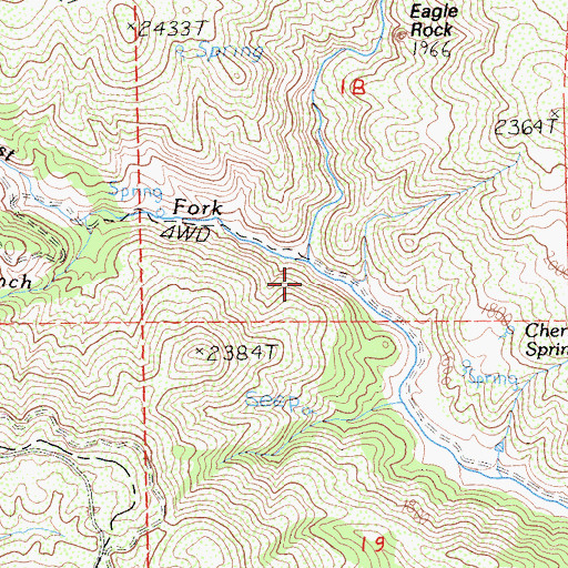 Topographic Map of East Fork Sulphur Creek, CA
