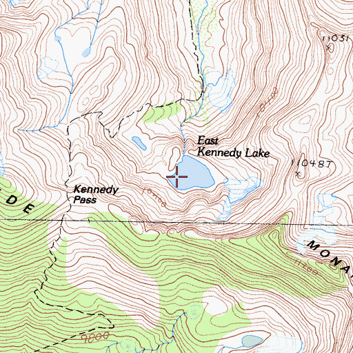 Topographic Map of East Kennedy Lake, CA