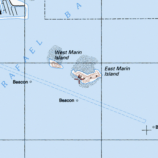 Topographic Map of East Marin Island, CA