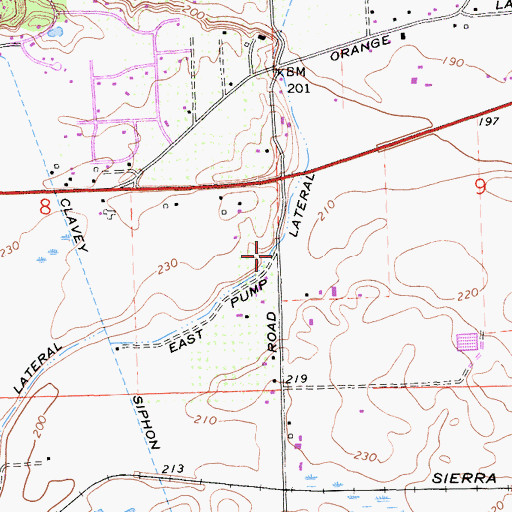 Topographic Map of East Pump Lateral, CA