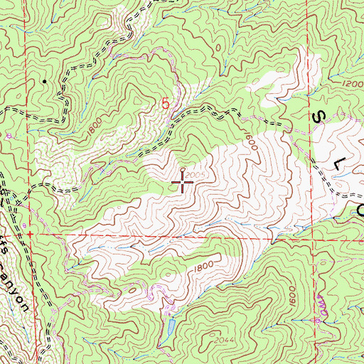 Topographic Map of East Slope, CA