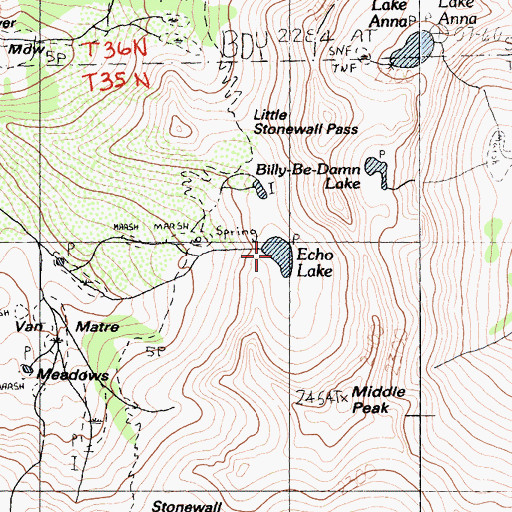 Topographic Map of Echo Lake, CA