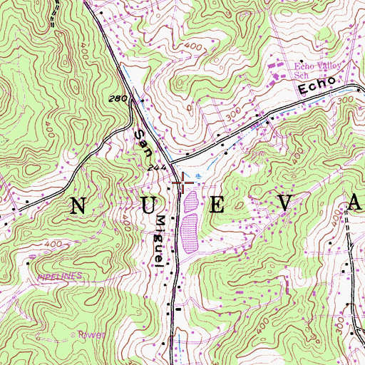 Topographic Map of Echo Valley, CA