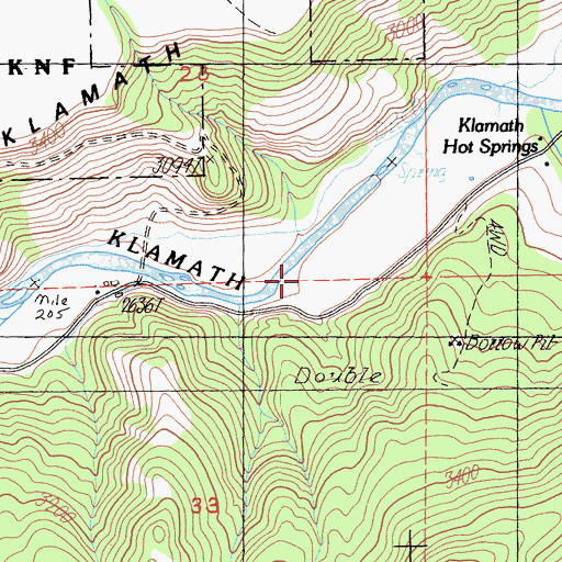 Topographic Map of Edge Creek, CA